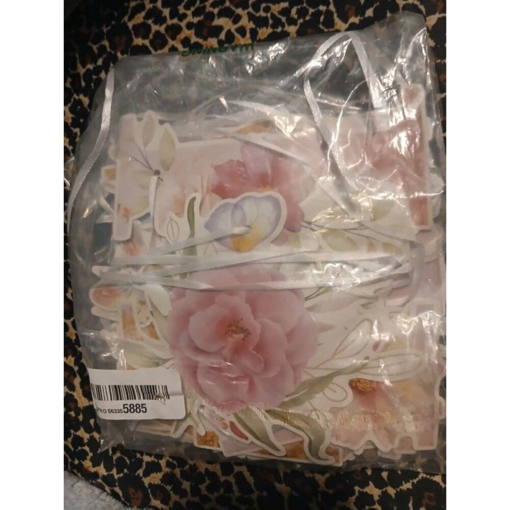 New floral Happy Birthday banner kit